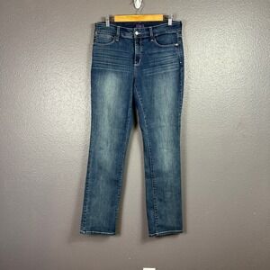 NYDJ Womens size 10 Straight Jeans Medium Wash Stretch